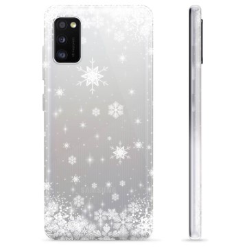 Coque Samsung Galaxy A41 en TPU - Flocons de Neige