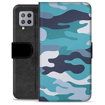 Étui Portefeuille Premium Samsung Galaxy A42 5G - Camouflage Bleu