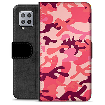 Étui Portefeuille Premium Samsung Galaxy A42 5G - Camouflage Rose