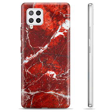 Coque Samsung Galaxy A42 5G en TPU - Marbre Rouge