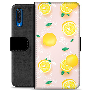 Étui Portefeuille Premium Samsung Galaxy A50 - Motif Citron