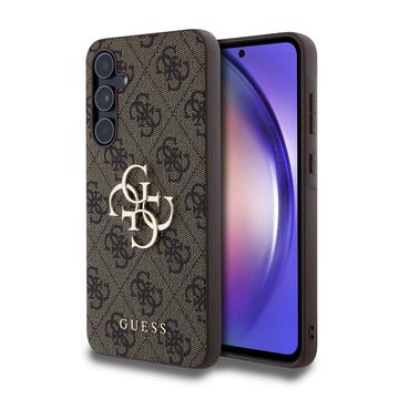 Coque Hybride Samsung Galaxy A55 Guess 4G Big Metal Logo - Marrone