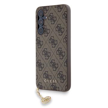 Coque Hybride Samsung Galaxy A55 Guess 4G Charms Collection - Marron