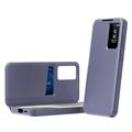 Étui à rabat Samsung Galaxy A57 Smart Clear View avec fente pour carte - Gris Violet