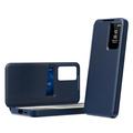 Étui à rabat Samsung Galaxy A57 Smart Clear View avec fente pour carte - Saphir