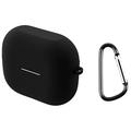 Étui Samsung Galaxy Buds3 FE en Silicone avec Mousqueton - Noir