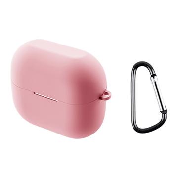 Étui Samsung Galaxy Buds3/Buds3 Pro en Silicone avec Mousqueton - Rose