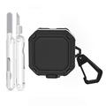 Étui robuste pour Samsung Galaxy Buds4/Buds4 Pro avec mousqueton et stylos de nettoyage - Noir