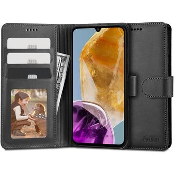 Étui Portefeuille Samsung Galaxy M15 avec Aimant et Support Tech-Protect - Noir