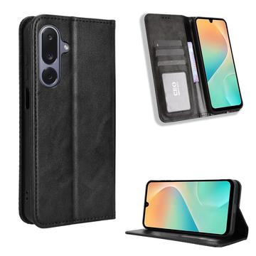 Étui Portefeuille Samsung Galaxy M36 avec Fermeture Magnétique Rétro