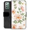 Étui Portefeuille Premium Samsung Galaxy Note20 - Motif Floral