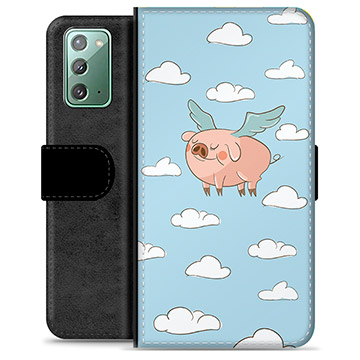 Étui Portefeuille Premium Samsung Galaxy Note20 - Cochon Volant