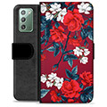 Étui Portefeuille Premium Samsung Galaxy Note20 - Fleurs Vintage