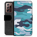 Étui Portefeuille Premium Samsung Galaxy Note20 Ultra - Camouflage Bleu