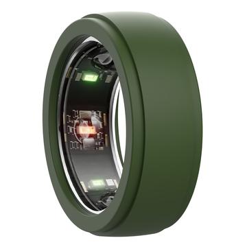 Étui Samsung Galaxy Ring en silicone anti-rayures - Taille : 6/7/8/9 - Vert noirâtre