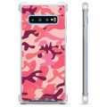 Coque Hybride Samsung Galaxy S10 - Camouflage Rose