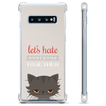 Coque Hybride Samsung Galaxy S10 - Chat en Colère