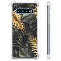 Coque Hybride Samsung Galaxy S10+ - Feuilles Dorées