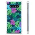 Coque Hybride Samsung Galaxy S10+ - Fleurs Tropicales