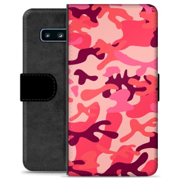 Étui Portefeuille Premium Samsung Galaxy S10 - Camouflage Rose