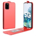 Étui à Rabat Vertical avec Porte-Cartes pour Samsung Galaxy S20 FE - Rouge