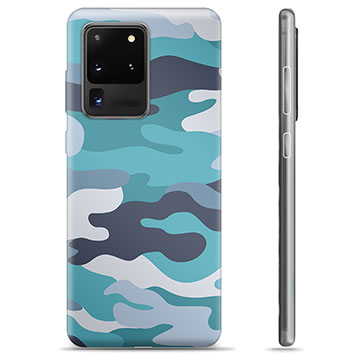 Coque Samsung Galaxy S20 Ultra en TPU - Camouflage Bleu