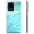 Coque Samsung Galaxy S20 Ultra en TPU - Marbre Bleu