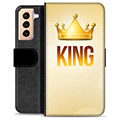 Samsung Galaxy S21+ 5G Premium Schutzhülle mit Geldbörse - König