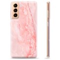 Coque Samsung Galaxy S21+ 5G en TPU - Marbre Rose