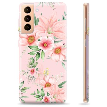 Coque Samsung Galaxy S21+ 5G en TPU - Fleurs à L\'aquarelle