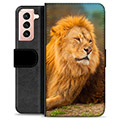 Étui Portefeuille Premium Samsung Galaxy S21 5G - Lion