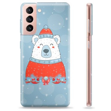 Coque Samsung Galaxy S21 5G en TPU - Ours de Noël