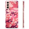 Coque Samsung Galaxy S21 5G en TPU - Camouflage Rose