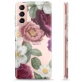 Coque Samsung Galaxy S21 5G en TPU - Fleurs Romantiques