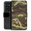 Étui Portefeuille Premium Samsung Galaxy S21 Ultra 5G - Camouflage