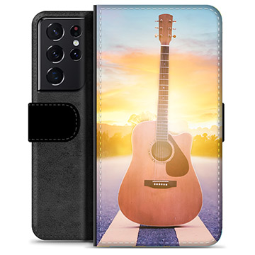 Étui Portefeuille Premium Samsung Galaxy S21 Ultra 5G - Guitare