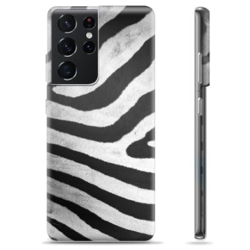 Coque Samsung Galaxy S21 Ultra 5G en TPU - Zèbre