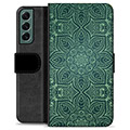 Étui Portefeuille Premium Samsung Galaxy S22+ 5G - Mandala Vert