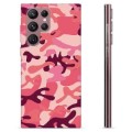 Coque Samsung Galaxy S22 Ultra 5G en TPU - Camouflage Rose