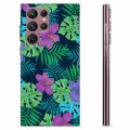 Coque Samsung Galaxy S22 Ultra 5G en TPU - Fleurs Tropicales