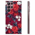 Coque Samsung Galaxy S22 Ultra 5G en TPU - Fleurs Vintage