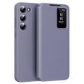 Étui à rabat Samsung Galaxy S22+ 5G Smart Clear View avec fente pour carte - Gris Violet