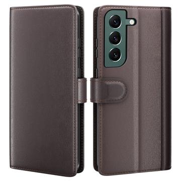 Étui Portefeuille Samsung Galaxy S23 5G en Cuir avec Béquille - Marron