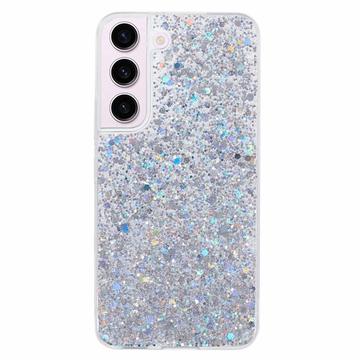 Coque Samsung Galaxy S23 en TPU Glitter Flakes - Argenté