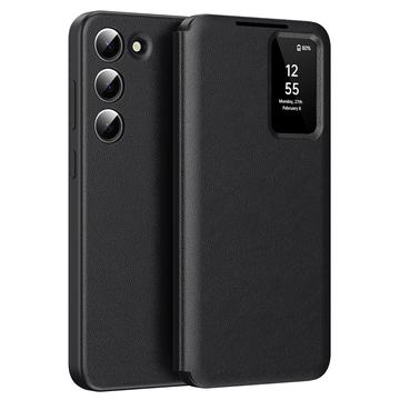 Étui à rabat Samsung Galaxy S23+ Smart Clear View avec fente pour carte - Noir