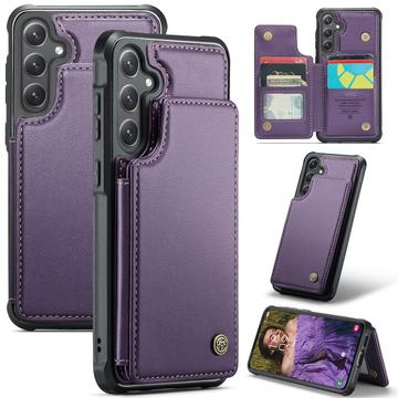 Étui Caseme C22 Samsung Galaxy S24 FE avec portefeuille de cartes protégé par RFID - Violet