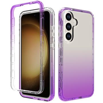 Coque Hybride Samsung Galaxy S24 Gradient Series - Violete / Transparente