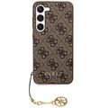 Coque Hybride Samsung Galaxy S24 Guess 4G Charms Collection - Marron