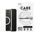 Coque Samsung Galaxy S24 PanzerGlass Care transparente Urban Combat - Compatible MagSafe - Blanche