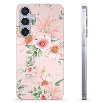 Coque Samsung Galaxy S24+ en TPU - Fleurs à L\'aquarelle